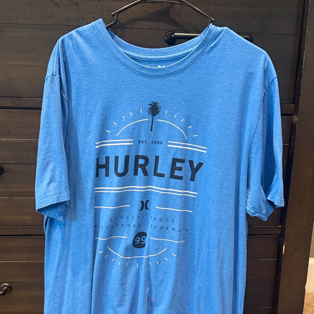 Hurley Palm Tree Blue Tee